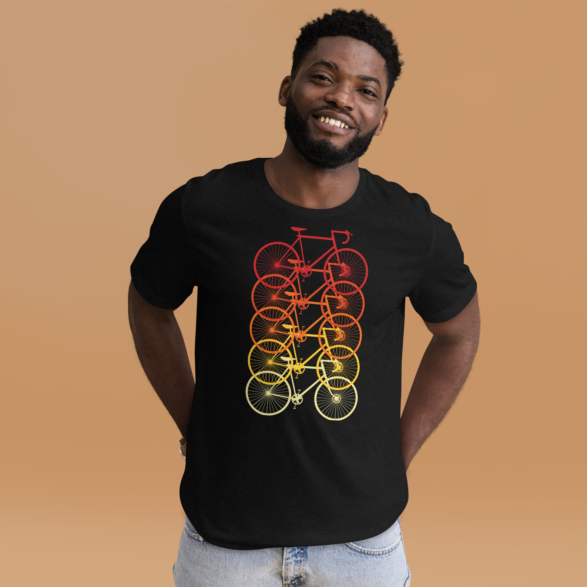 Rainbow cyclist unisex t-shirt