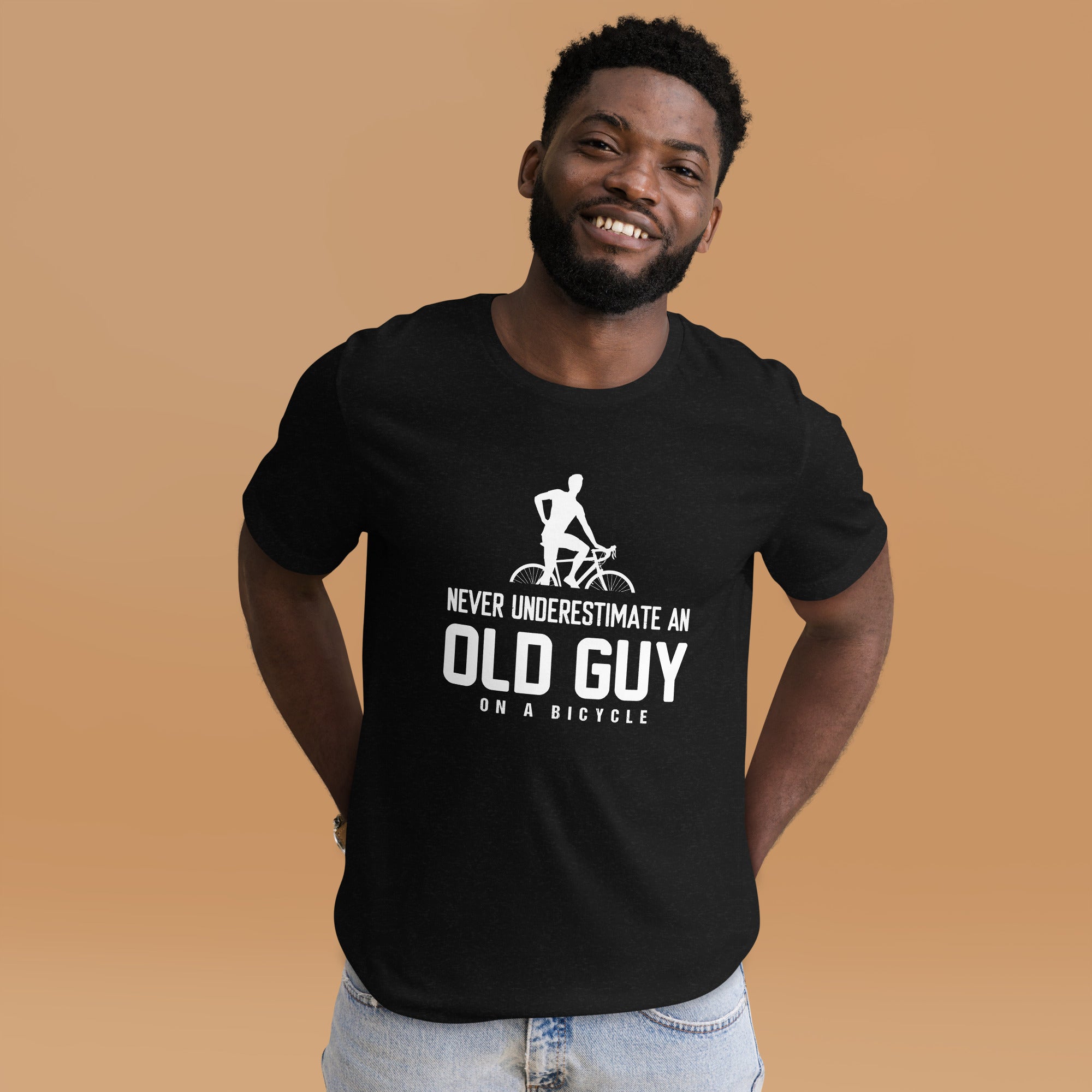 Old guy on a bike unisex t-shirt