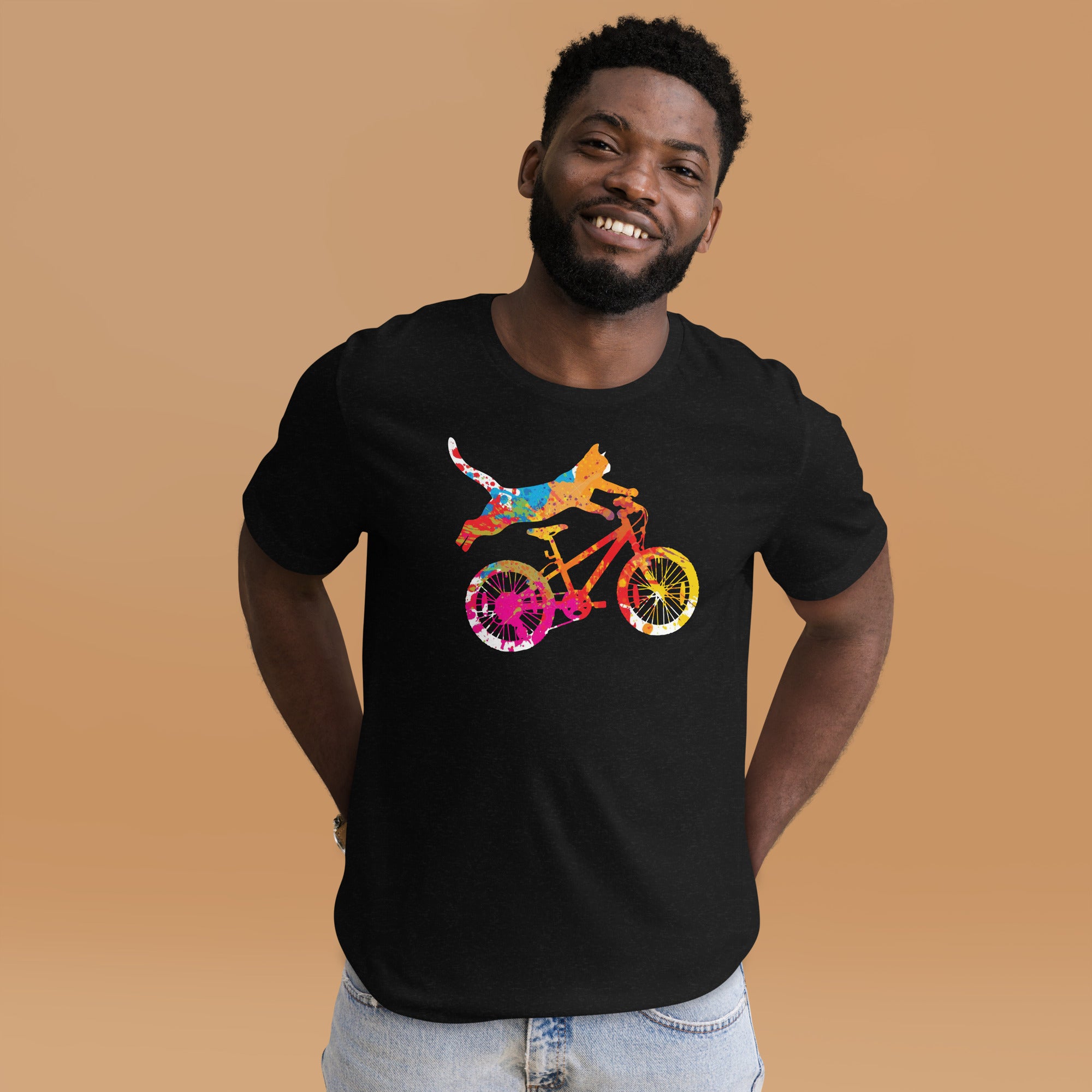 Cyclist Cat Unisex T-Shirt