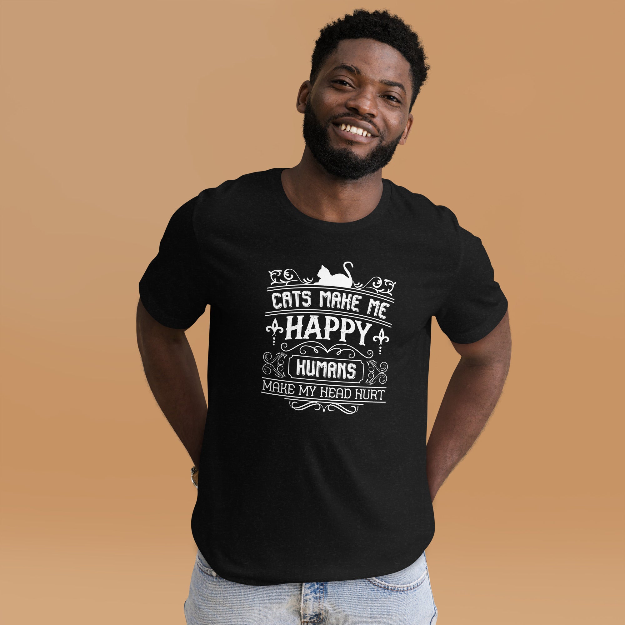 Cats make me happy unisex t-shirt