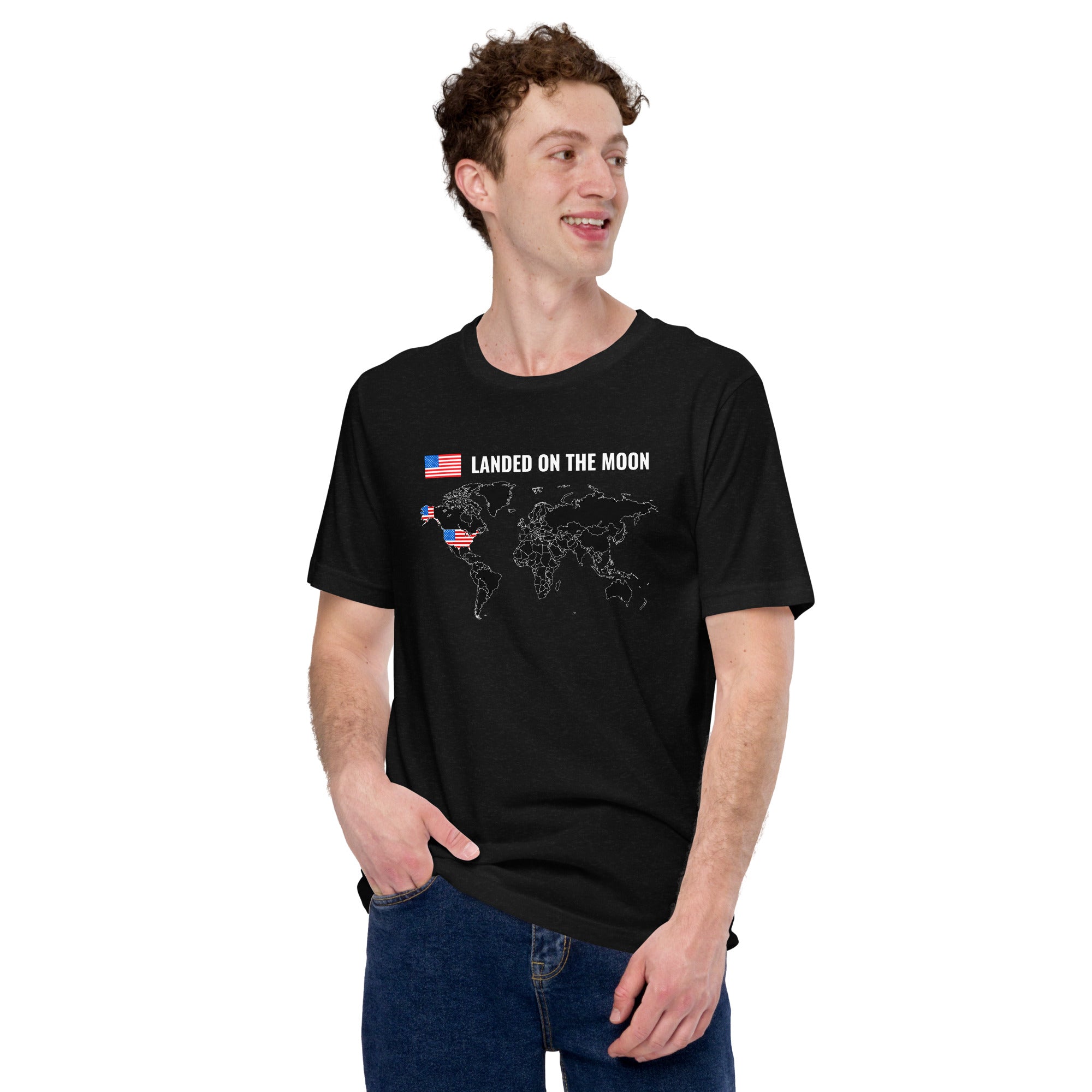 Lands on the moon unisex t-shirt