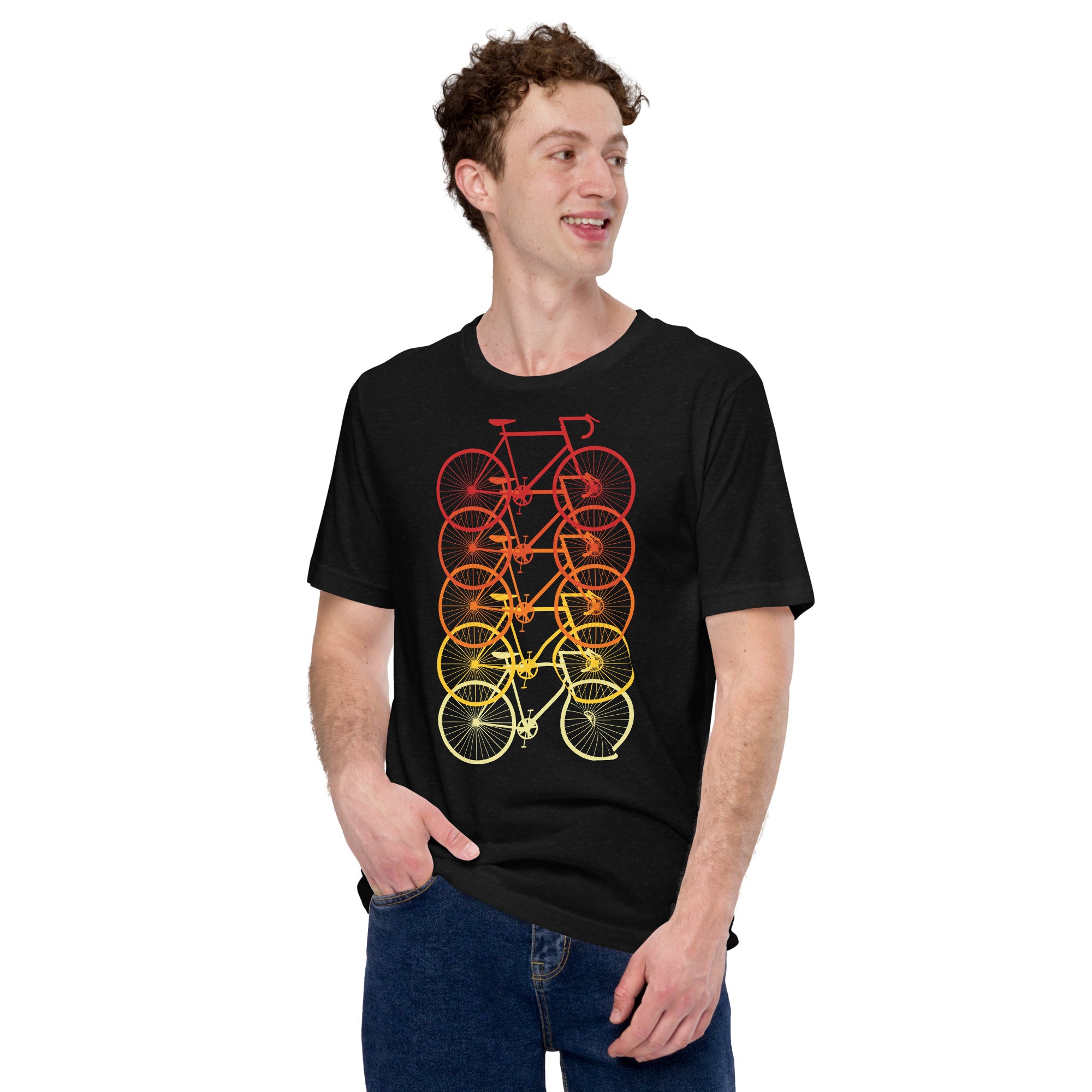 Rainbow cyclist unisex t-shirt