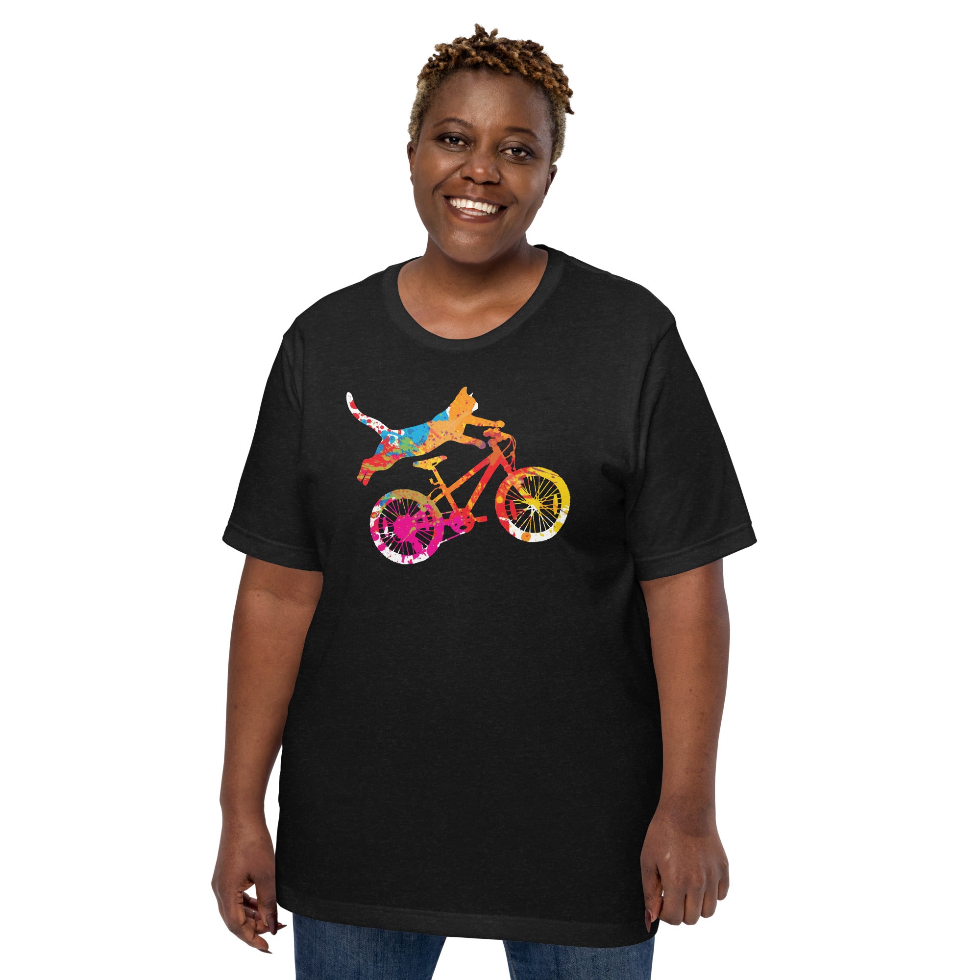 Cyclist Cat Unisex T-Shirt