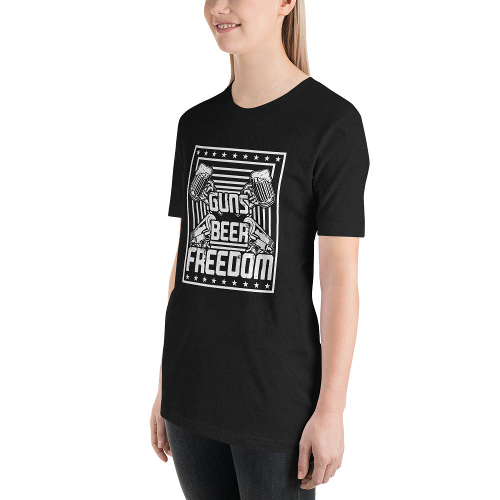 Guns - Beer - Freedom unisex t-shirt