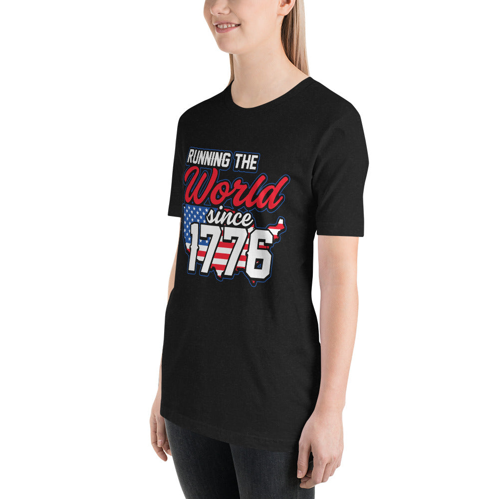 Running the world unisex t-shirt