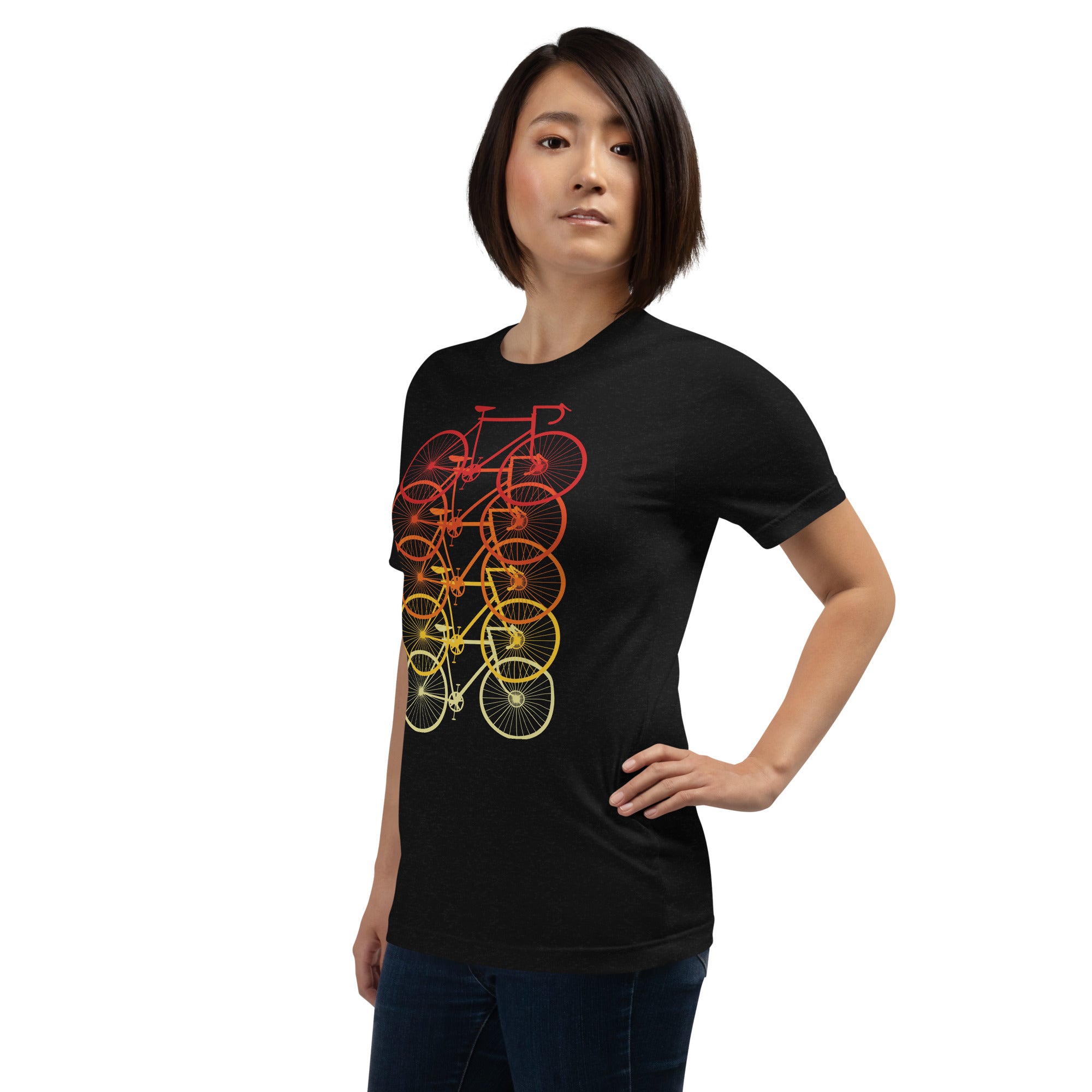 Rainbow cyclist unisex t-shirt