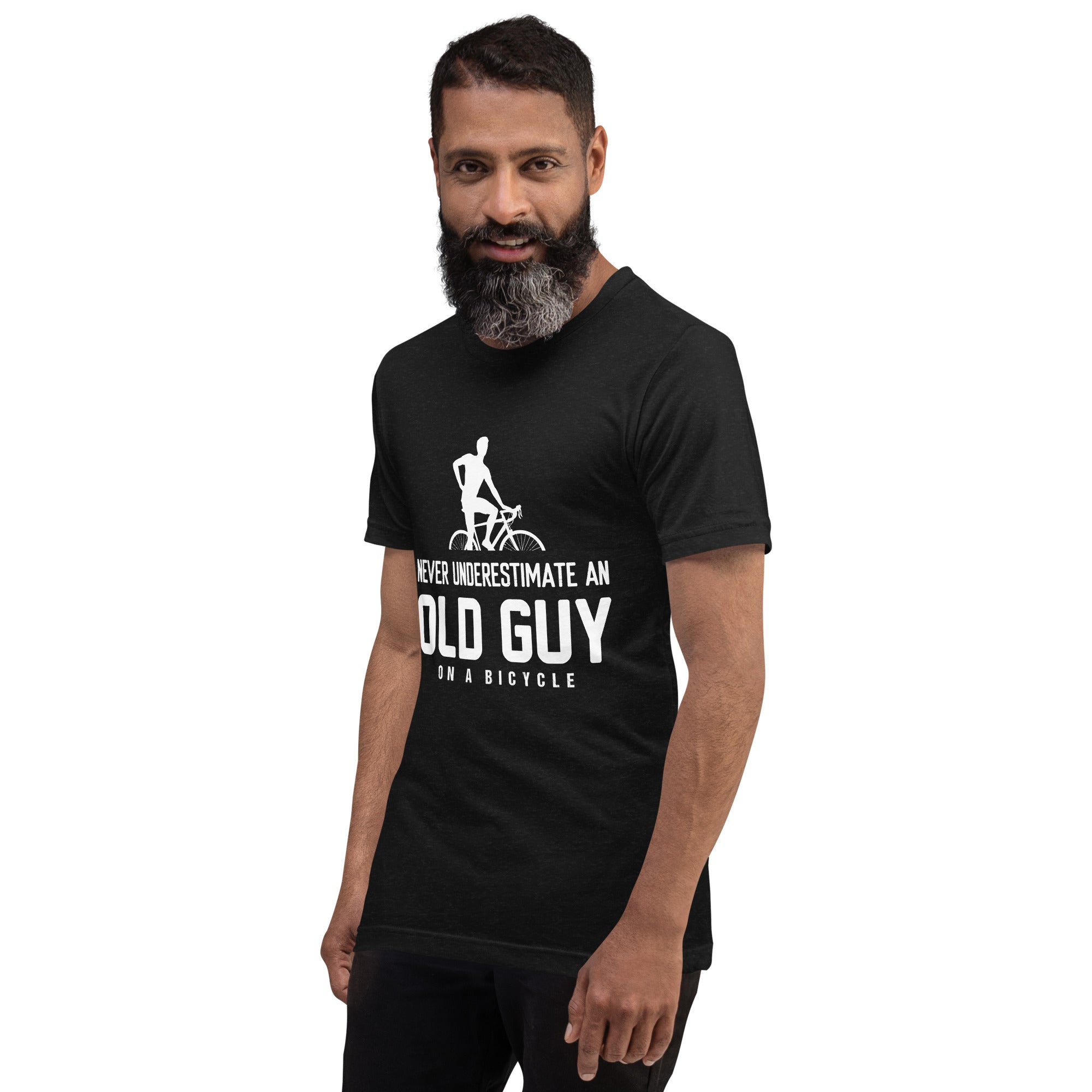 Old guy on a bike unisex t-shirt