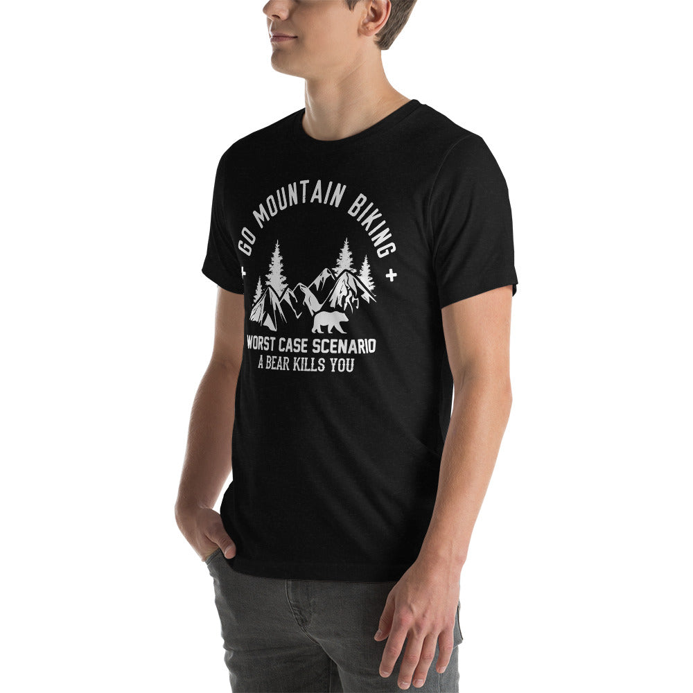 Go mountain biking unisex t-shirt