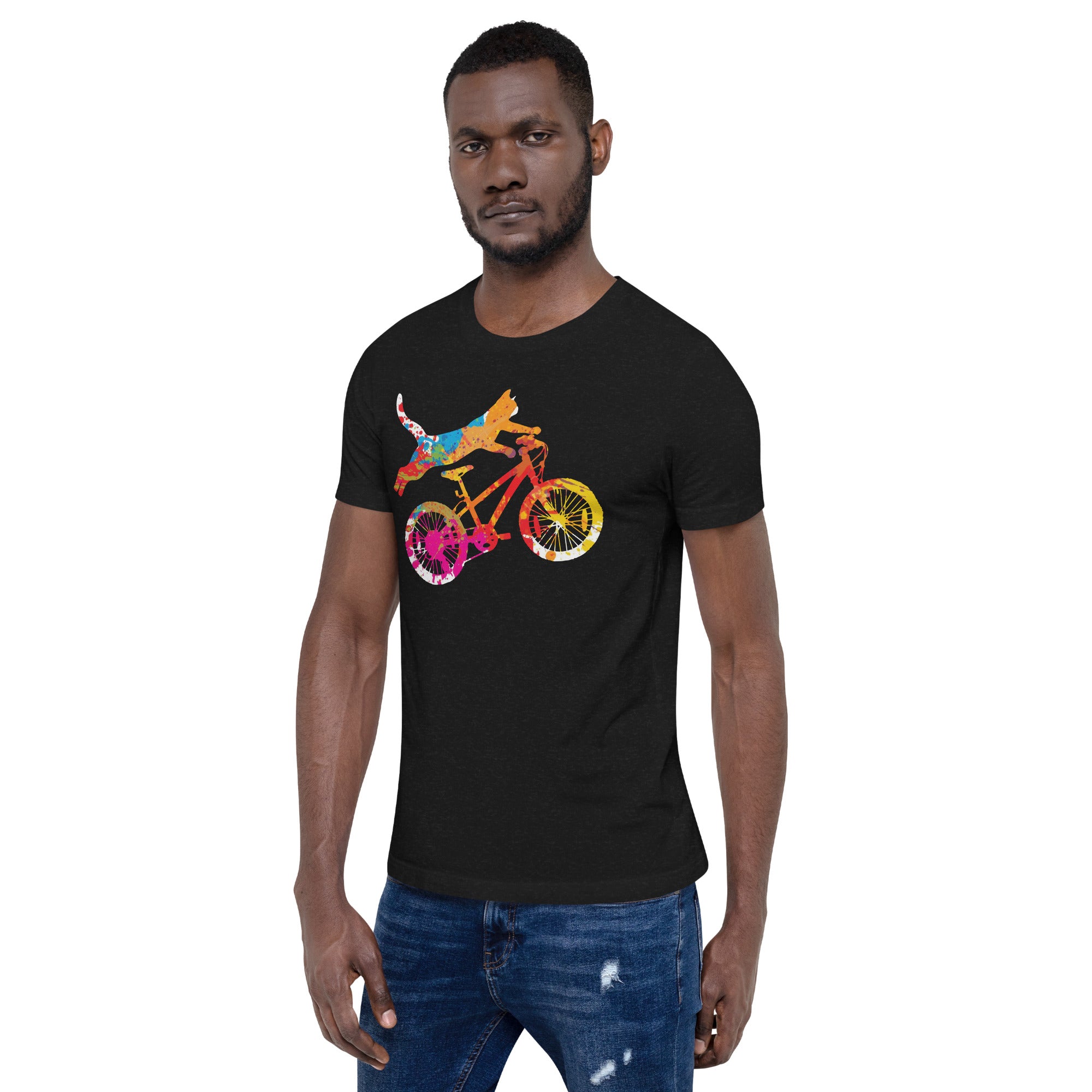 Cyclist Cat Unisex T-Shirt