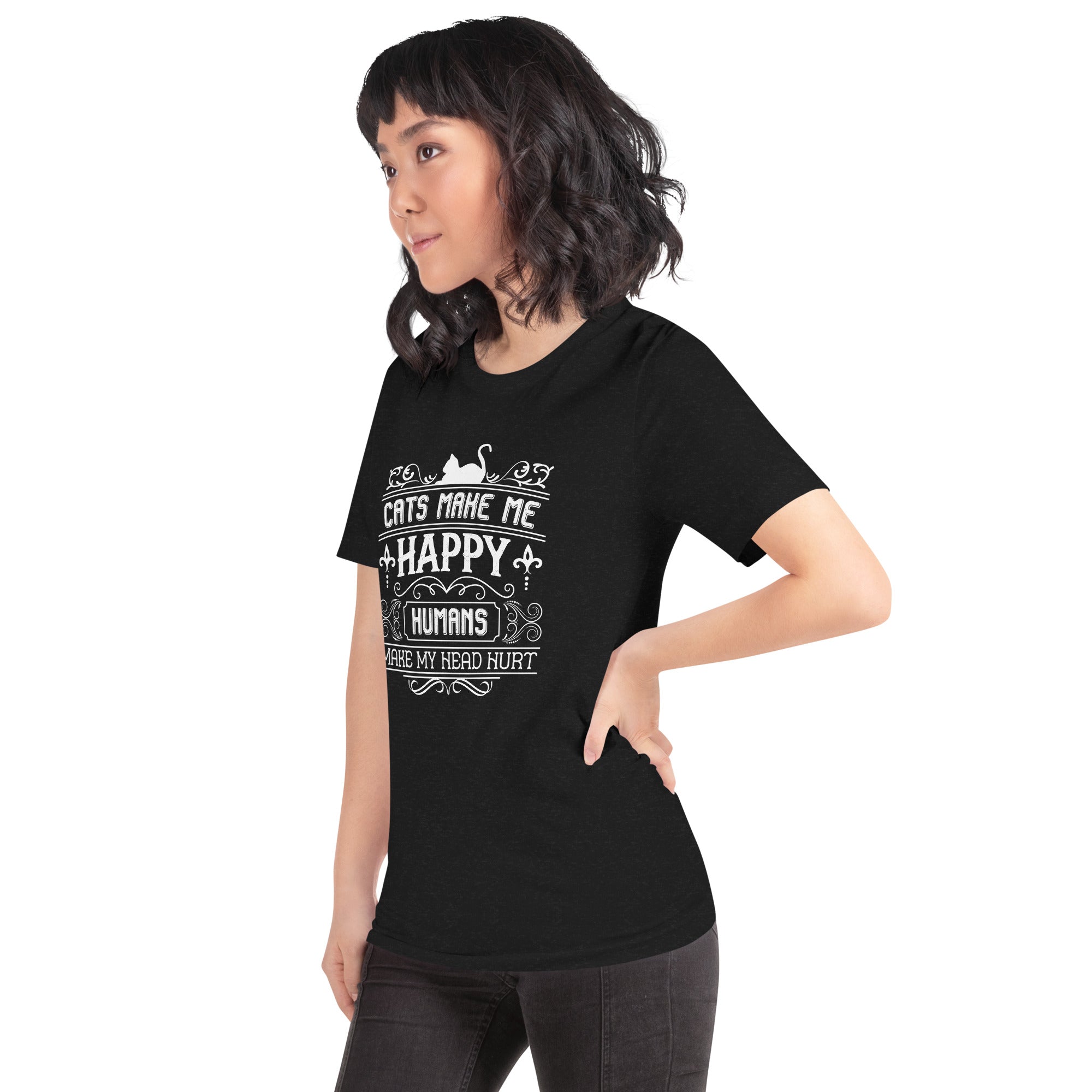 Cats make me happy unisex t-shirt