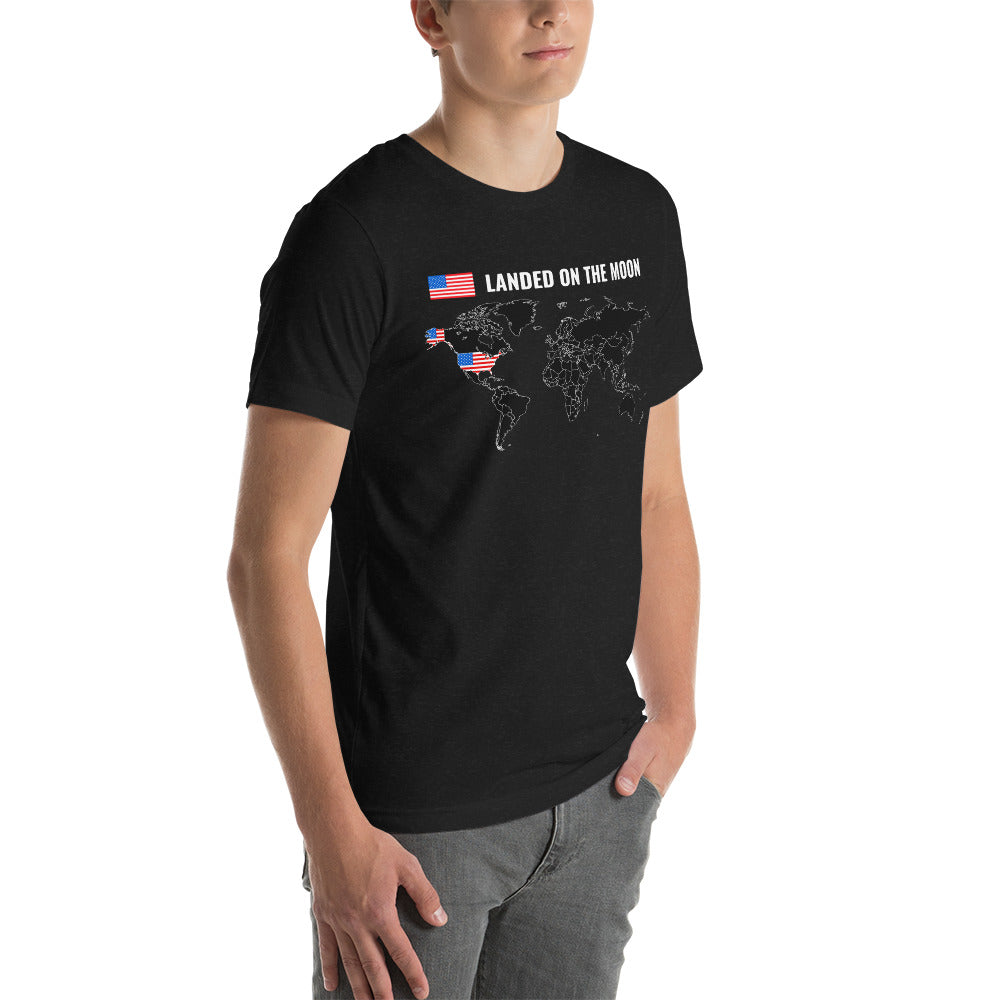 Lands on the moon unisex t-shirt