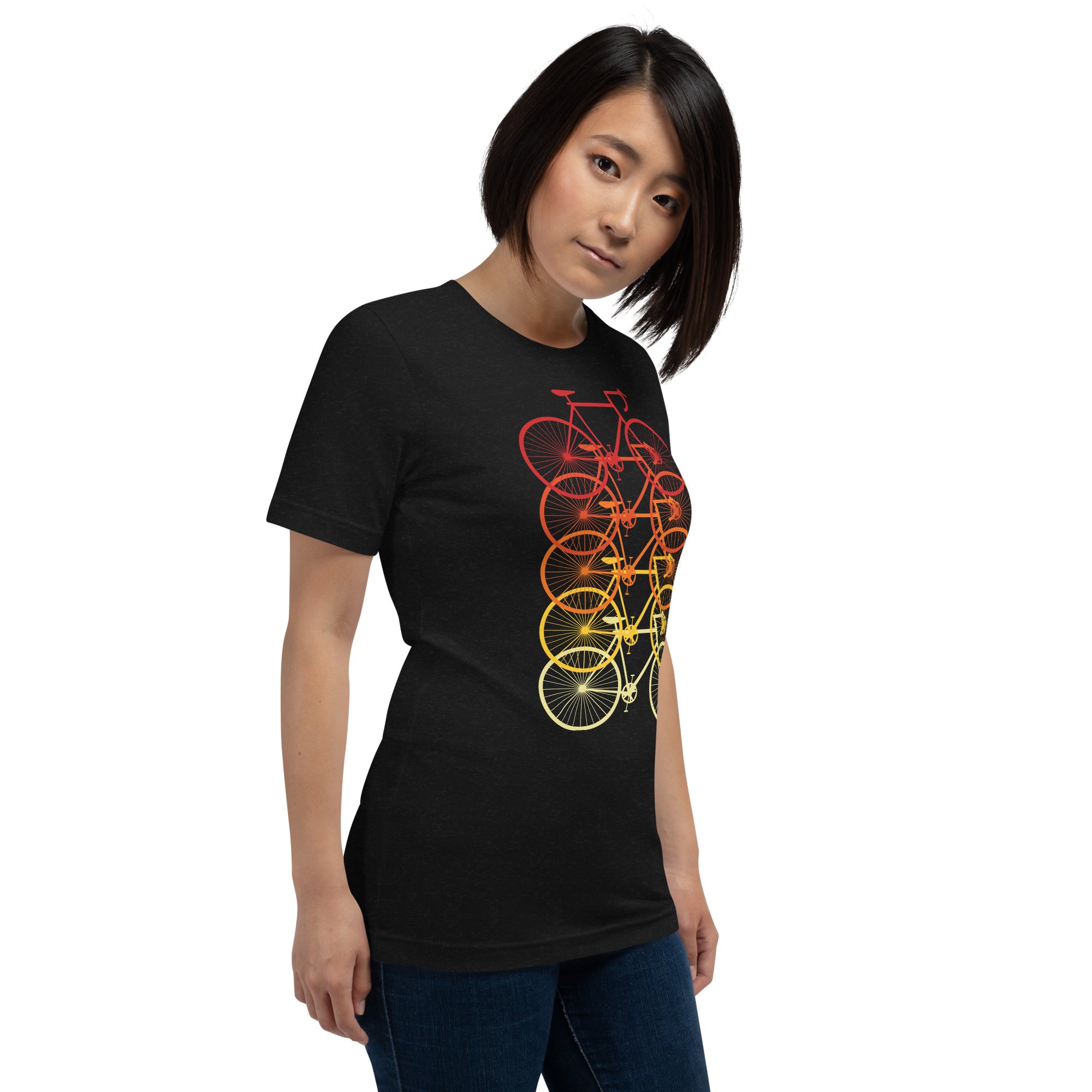 Rainbow cyclist unisex t-shirt