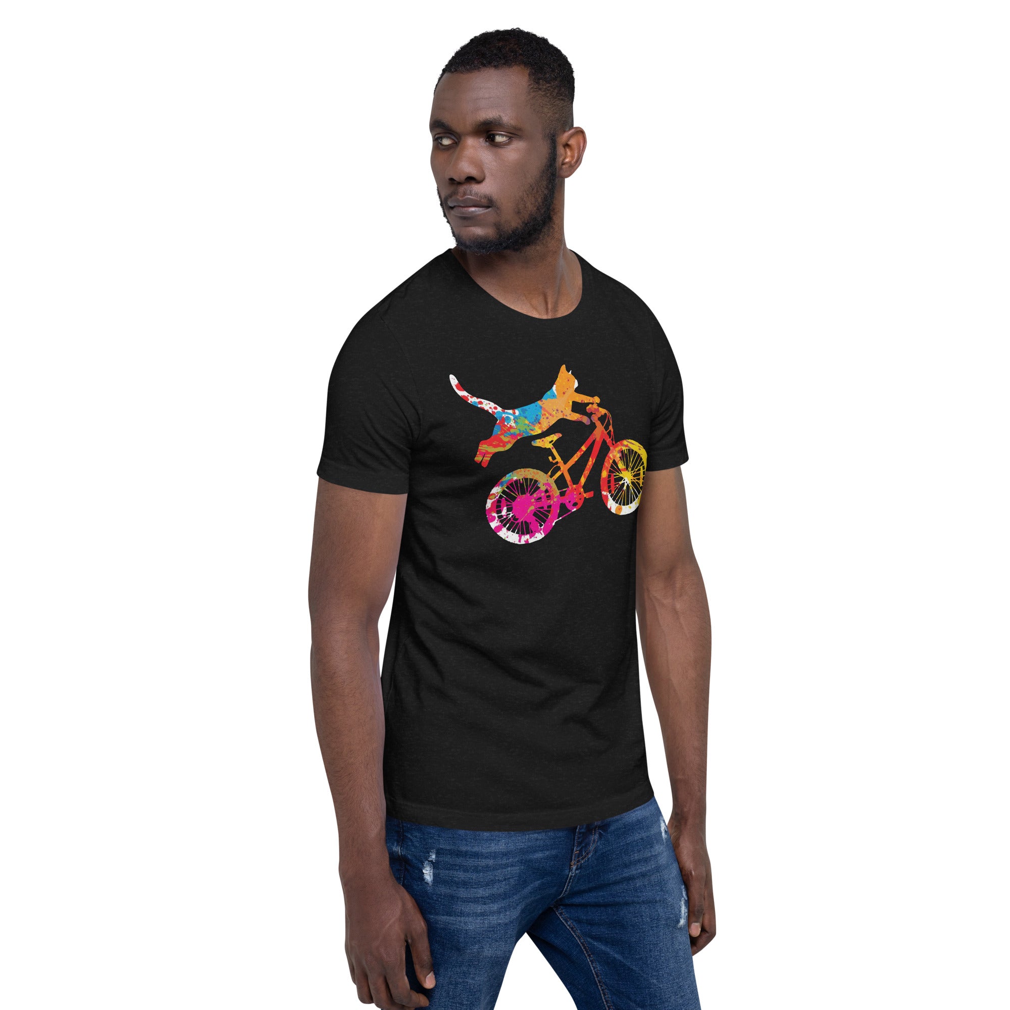 Cyclist Cat Unisex T-Shirt