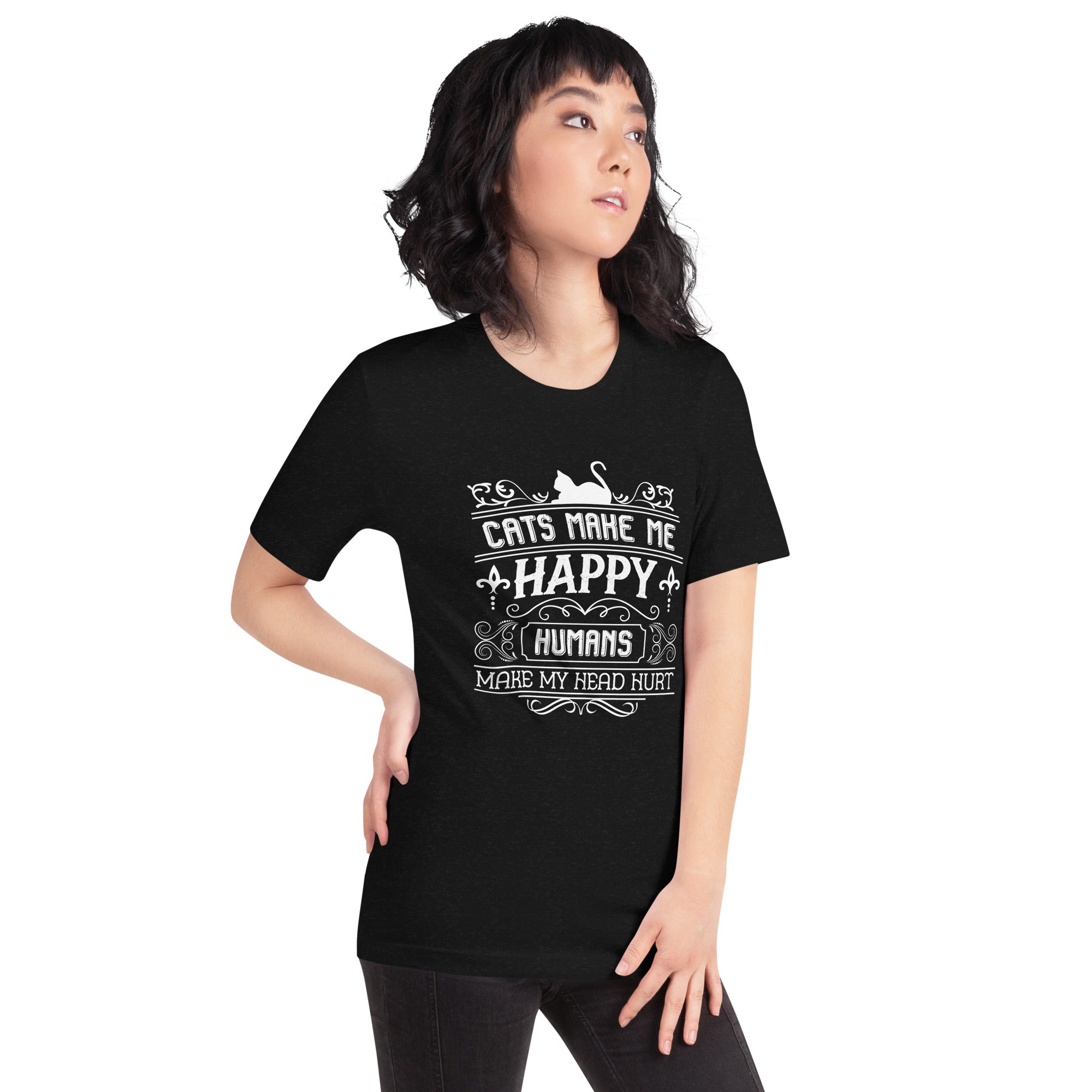 Cats make me happy unisex t-shirt