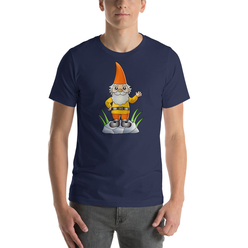 Garden Gnome in Fields Unisex T-Shirt