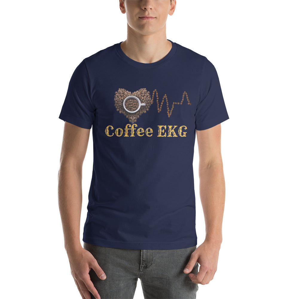 Cool Design for Coffee Lovers EKG Unisex T-Shirt