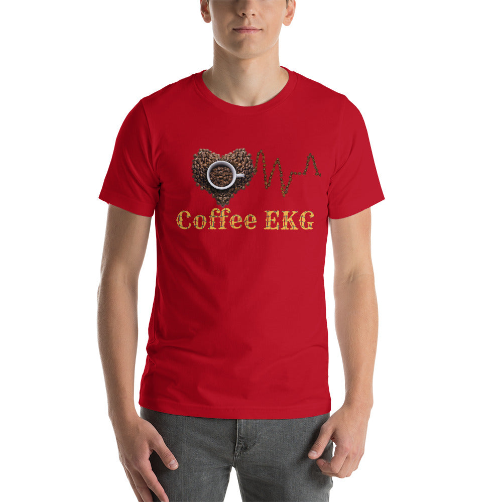 Cool Design for Coffee Lovers EKG Unisex T-Shirt