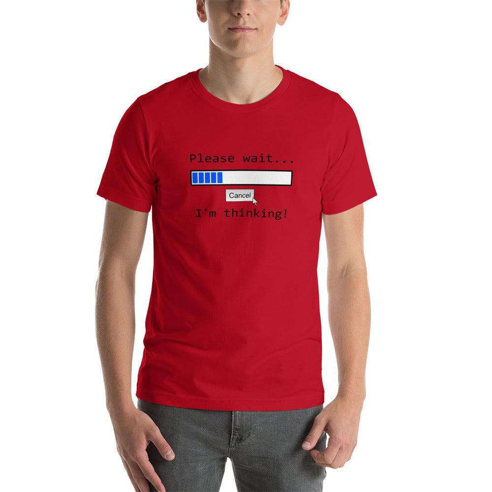 Downloading - please wait unisex t-shirt